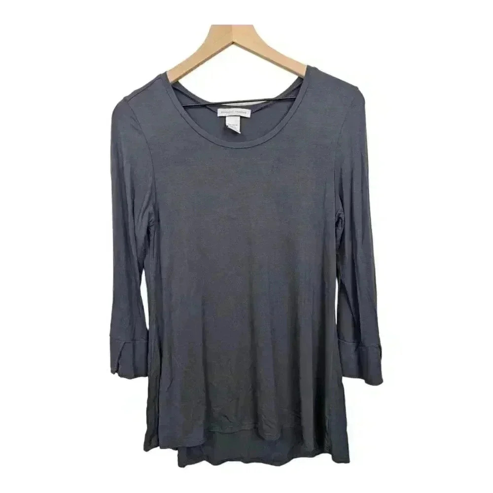 Nomadic Traders Gray Tunic, Womens S, 3/4 Length Sleeves